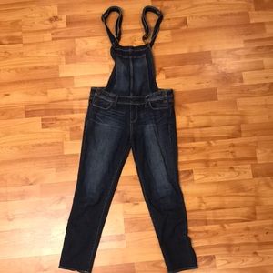 Paige blue denim overalls, hardly worn and great condition!